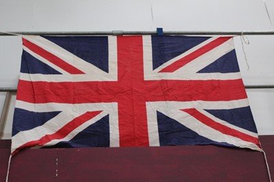 Lot 760 - Large Second World War period Union Jack flag, stamped- British Made, 177 x 115cm