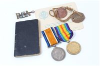 Lot 511 - First World War pair - comprising War and...