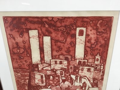 Lot 271 - Julian Trevelyan R.A. (British, 1910-1988) limited edition signed etching 'San Gimignano' signed and numbered 7/20.