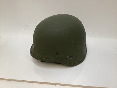 Lot 767 - British military RBR S4 composite helmet made by RBR Armour Ltd, April 1997, in paratroop configuration, believed to be Italian Army specifications.