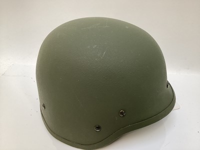 Lot 767 - British military RBR S4 composite helmet made by RBR Armour Ltd, April 1997, in paratroop configuration, believed to be Italian Army specifications.