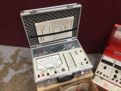 Lot 2086 - Honda Kowa Seiki service tester SRH-700 brand new in hard case and original box together with another similar model number SRH500, Honda dwell-timing synchroniser and two Yuasa battery's NS60(S)