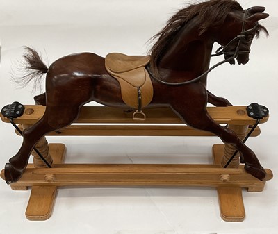 Lot 2695 - Scratch built scale model of a rocking horse