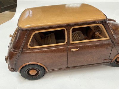 Lot 2698 - Scratch built wooden scale model of a mini