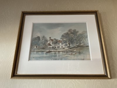 Lot 81 - *Arthur Edward Davies (1893-1989) three watercolours, Broadland landscapes
