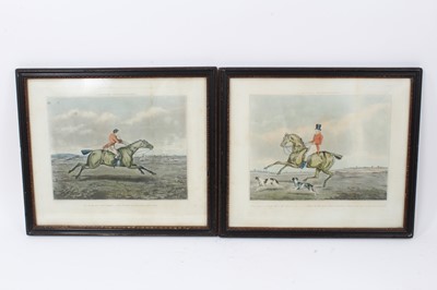 Lot 1005 - Collection of 19th century hand coloured engravings of hunting, sporting and racing scenes