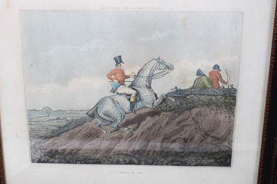 Lot 1005 - Collection of 19th century hand coloured engravings of hunting, sporting and racing scenes