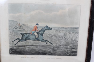 Lot 1005 - Collection of 19th century hand coloured engravings of hunting, sporting and racing scenes