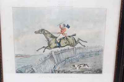 Lot 1005 - Collection of 19th century hand coloured engravings of hunting, sporting and racing scenes