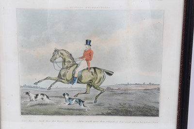 Lot 1005 - Collection of 19th century hand coloured engravings of hunting, sporting and racing scenes