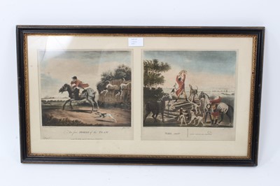 Lot 1005 - Collection of 19th century hand coloured engravings of hunting, sporting and racing scenes