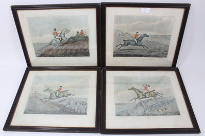 Lot 1005 - Collection of 19th century hand coloured engravings of hunting, sporting and racing scenes