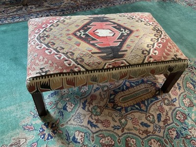 Lot 1308 - Kilim upholstered footstool