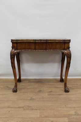 Lot 1313 - Good quality Edwardian walnut card table by Howard & Son, with concertina action