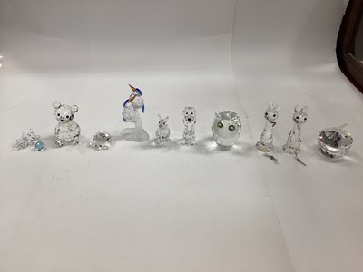 Lot 1358 - Selection of Swarovski crystal items mainly animals including cats, fox, frog, tortoise, kangaroo, pineapple etc (41) all boxed