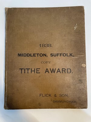 Lot 1287 - Middleton Suffolk tithe map and copy of the Tithe award