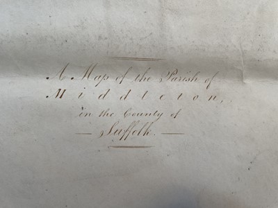 Lot 1287 - Middleton Suffolk tithe map and copy of the Tithe award