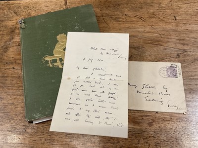 Lot 1787 - J. M. Barrie interest, a handwritten letter to Henry Gladstone