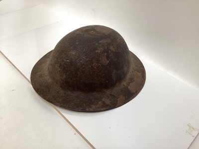 Lot 779 - First World War British MK1 steel helmet worn by 2nd Lieutenant Louis Anthony Loup (later General Loup CBE), special reserve Nottinghamshire and Derbyshire Regiment (Sherwood Forester) with which h...