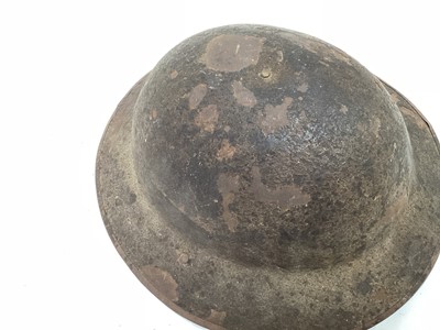 Lot 779 - First World War British MK1 steel helmet worn by 2nd Lieutenant Louis Anthony Loup (later General Loup CBE), special reserve Nottinghamshire and Derbyshire Regiment (Sherwood Forester) with which h...