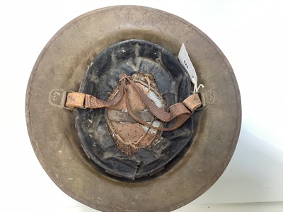 Lot 779 - First World War British MK1 steel helmet worn by 2nd Lieutenant Louis Anthony Loup (later General Loup CBE), special reserve Nottinghamshire and Derbyshire Regiment (Sherwood Forester) with which h...
