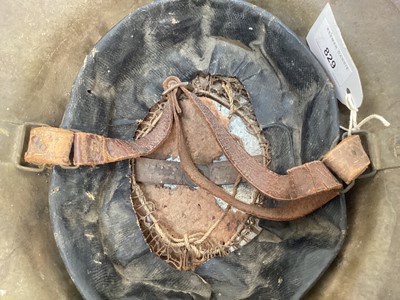 Lot 779 - First World War British MK1 steel helmet worn by 2nd Lieutenant Louis Anthony Loup (later General Loup CBE), special reserve Nottinghamshire and Derbyshire Regiment (Sherwood Forester) with which h...