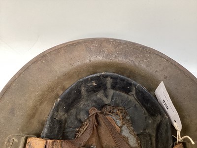 Lot 779 - First World War British MK1 steel helmet worn by 2nd Lieutenant Louis Anthony Loup (later General Loup CBE), special reserve Nottinghamshire and Derbyshire Regiment (Sherwood Forester) with which h...
