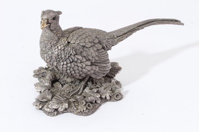 Lot 212 - Continental silver model of a pheasant