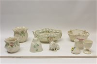 Lot 2100 - Selection of Belleek porcelain items -...