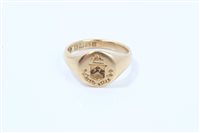 Lot 761 - Edwardian gentlemen's gold (18ct) armorial...