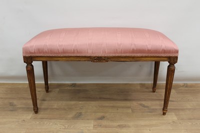 Lot 1340 - 19th century French beech window seat