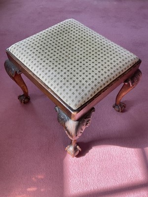 Lot 1338 - Queen Anne style beech stool