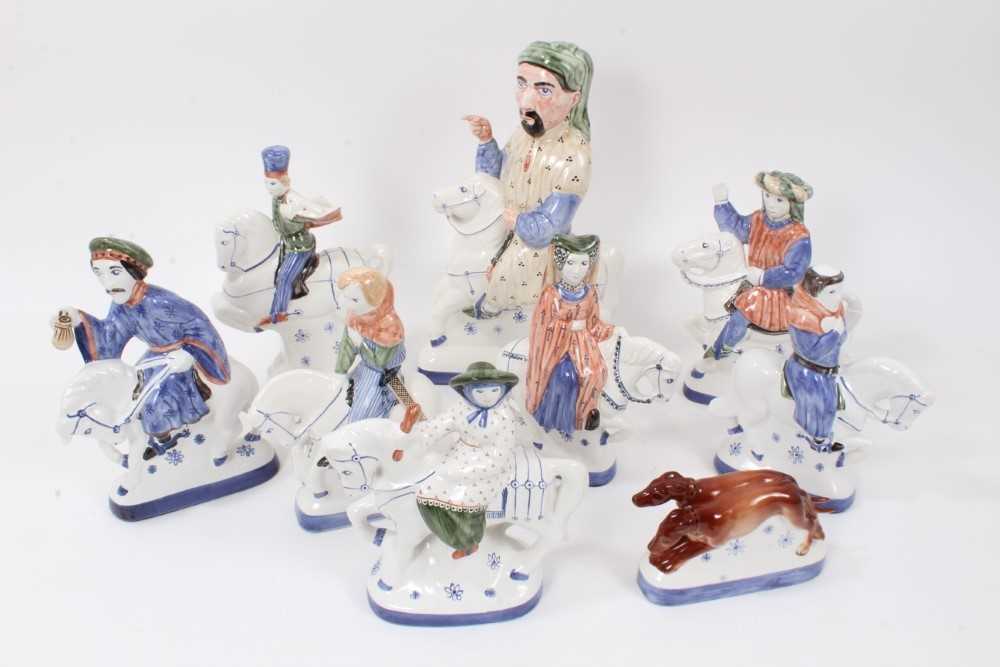 Lot 31 - Set of Rye pottery figures from the Canterbury tales
