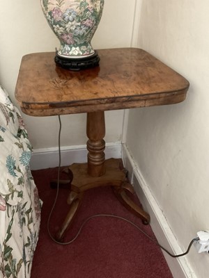 Lot 1347 - 19th century continental yew wood side table