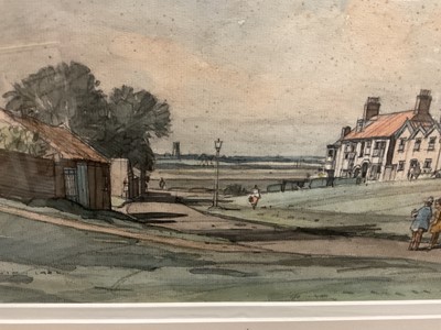 Lot 1073 - Frederick W Baldwin (1899-1984), pencil and watercolour - South Green, Southwold, 28 x 40cm