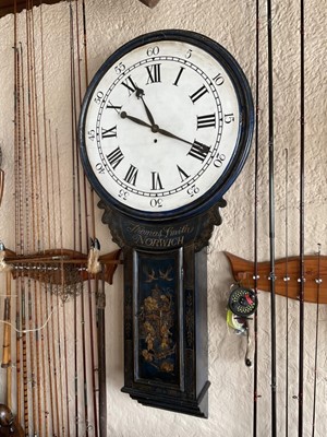 Lot 652 - Reproduction ebonised act of Parliament clock, signed Thomas Smith of Norwich