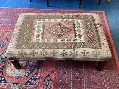 Lot 1351 - Kilim upholstered footstool