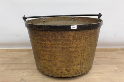 Lot 1360 - Very large antique brass preserve pan