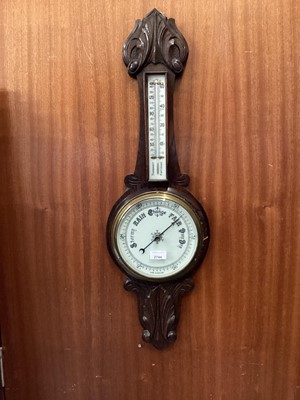 Lot 2744 - Oak cased banjo barometer - proceeds to the Ukraine Humanitarian Appeal (DEC)