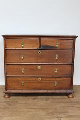 Lot 1412 - 18th century fruitwood chest of drawers