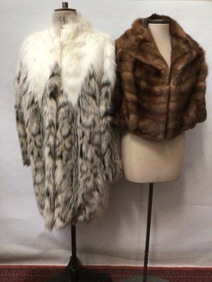 Lot 2248 - Vintage 1960's faux fur coat by Glenn Models together with a mink fur wrap (2)