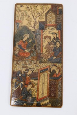 Lot 754 - Pair of Islamic miniatures on bone