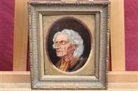 Lot 1093 - 19th century Continental School oval oil on...