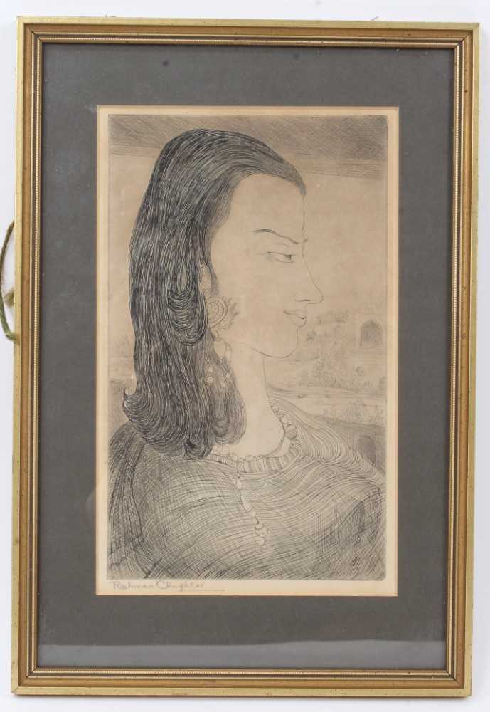 Lot 753 - Abdul Rahman Chughtai (1894-1975), etching