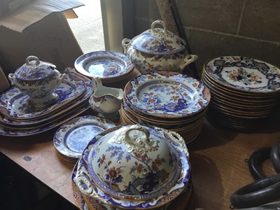 Lot 275 - Victorian Ridgeways Imari palette part dinner service and other dinner ware