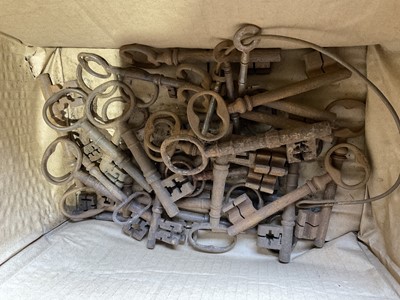 Lot 248 - Box of antique keys