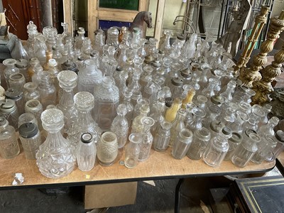 Lot 252 - Very large quantity of glass cruets, decanters and other glassware