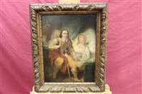 Lot 1095 - 18th century English School oil on panel - a...