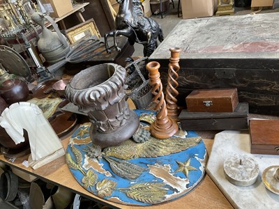 Lot 262 - Good large collection of works of art including boxes, metalwork, treen etc