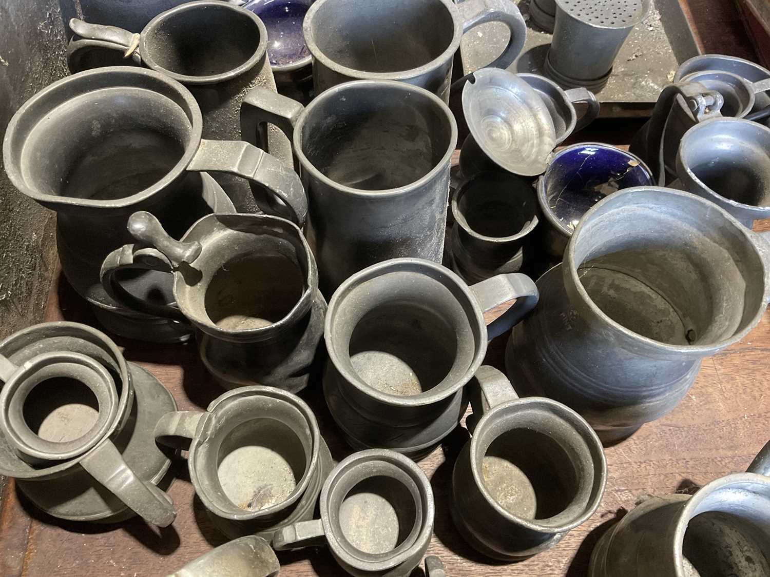 Lot 265 Collection of antique pewter